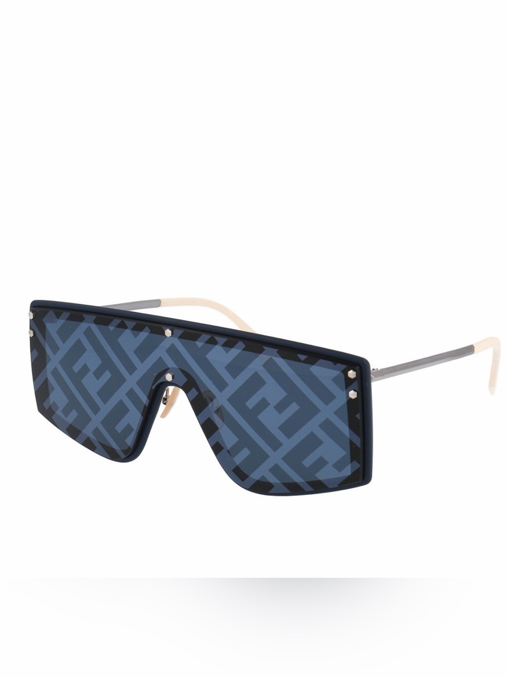 Fendi Blue Logo Shield Sunglasses